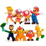 OliaDesign Super Mario Brothers Figures Set (8 Piece), 1.5