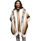 DAVLINA, Alpaca Wool Poncho Hooded - Lightweight, Breathable, Hypoallergenic and Non-Itchy. Warm and Soft Wool Poncho…