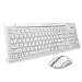 Rapoo 2.4G Multimedia Wireless Keyboard and Mouse 2-in-1 Combo for PC(White)