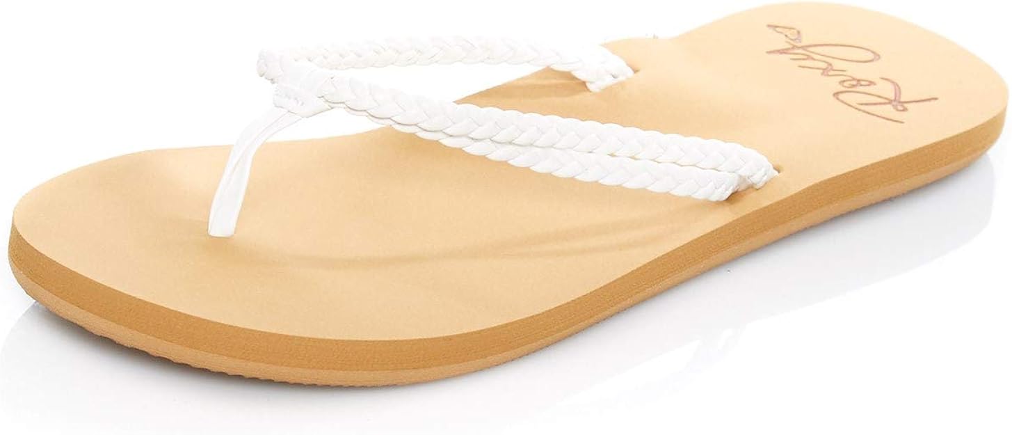 roxy white flip flops