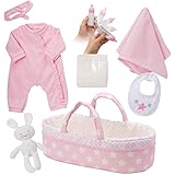 Adora Adoption Baby Essentials It's A Girl 16 Girl Clothing Toy Gift Set for 3 Year Old Kids & Up, 8 Piece Its a Girl , Pink