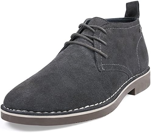 SEMANS Men's Suede Chukka Boot Casual Lace Up Desert Boot Ankle Shoes Stylish Fashion Fit Comfortable Leather Shoes Grey 10 D (M) US