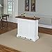 Home Styles Americana 4-Shelf Bar with Foot Rail, White and Oak Finish, Storage Drawer, Cabinet Storage