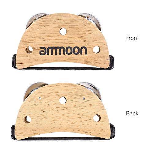 image for ammoon Elliptical Cajon Box Drum Companion Accessory Foot Jingle Tambo