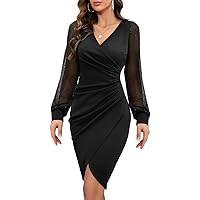 black long sleeve chiffon ruched bodycon dress Elegant Black Chiffon Bodycon Long Sleeve Ruched Mini Dress