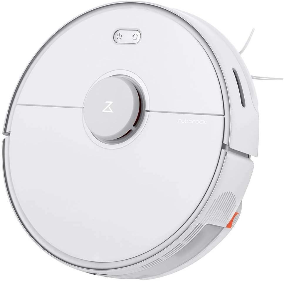 KIRIN Robot Vacuum Cleaner, S5 Max Robot Vacuum Cleaner Virtual Wall Automatic Area Cleaning 2000pa Suction 2 in 1 Sweeping Mopping Function LDS Path Planning International Version, White