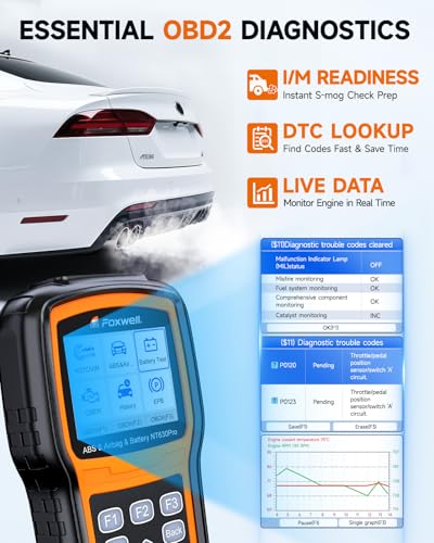 2026 FOXWELL NT630 Pro 2-in-1 ABS SRS Scan Tool & Battery Tester, Upgraded from NT630 Plus, OBD2 Scanner with 12V Battery Load Analyzer(100-3000CCA), ABS Bleed, BMS/Oil/SAS/EPB Reset, Live Data