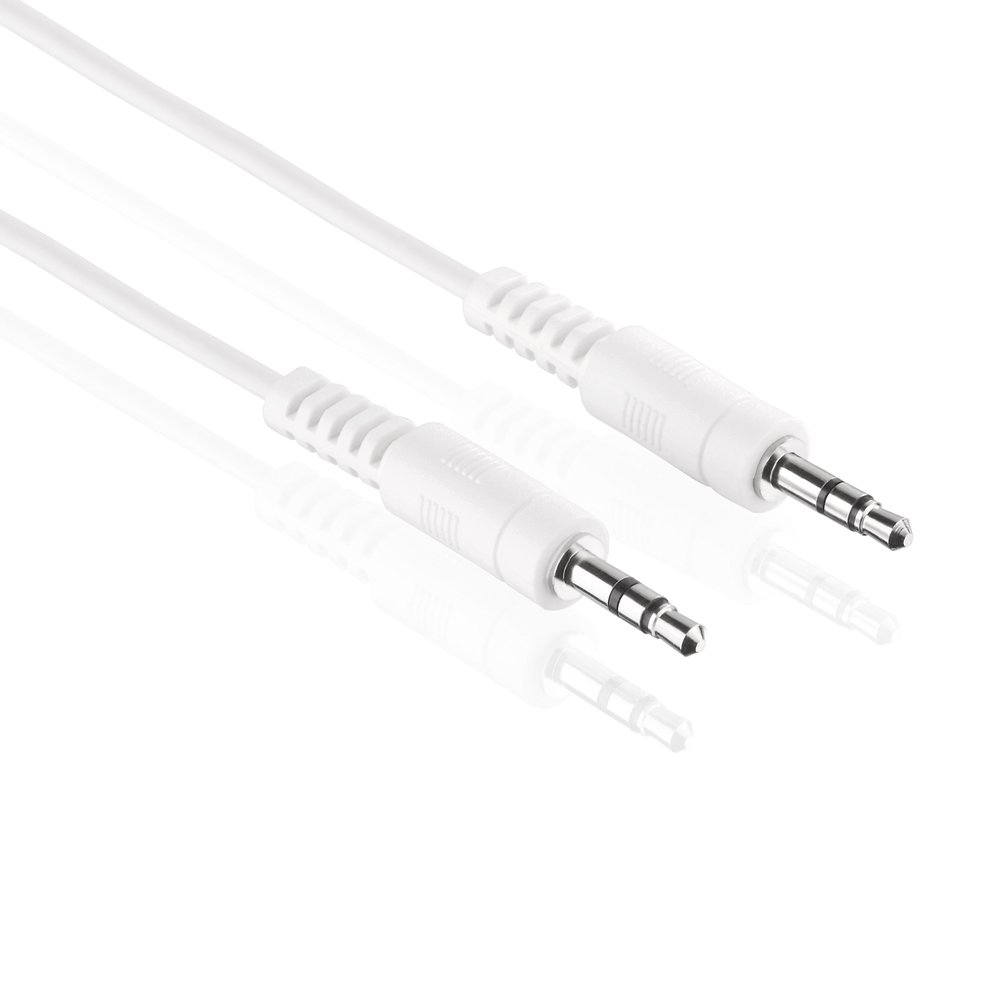 HDSupply LP-AC011-020 Audio Stereo Cable 3.5 mm Jack to 3.5 mm Jack 2 m White