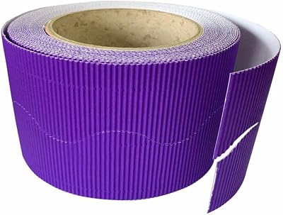 3 Ace Crafts Corrugated Display Borders 57mm x 15m Purple Scalloped Edge Fade