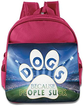 XWSSQAA Baby Dogs Because People Suck Smooth Hand-feel School Bag Pink