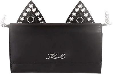Karl Lagerfeld Sac à bandoulière en cuir style choupette pour enfant 16 cm  x 10 cm x 2 cm - Noir - Noir ,: Amazon.fr: Chaussures et Sacs