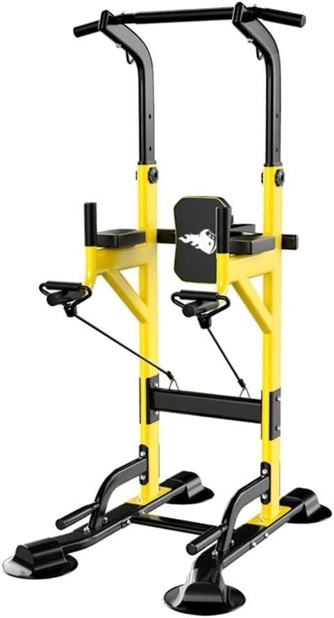XIAOHUANG Power Tower Dip Station Adjustable Height Vertical Knee Raise Multi-Function Tower Strength Training Ab Raise Muscle Building Pull Up Machine for Home and Gym