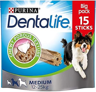 Dentalife Medium Dental Chicken Dog Chews 15 Sticks Pack of 3