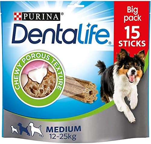Dentalife Medium Dental Chicken Dog Chews 15 Sticks Pack of 3