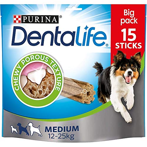 DENTALIFE Medium Dental Chicken Dog Chews 15 Sticks (Pack of 3)