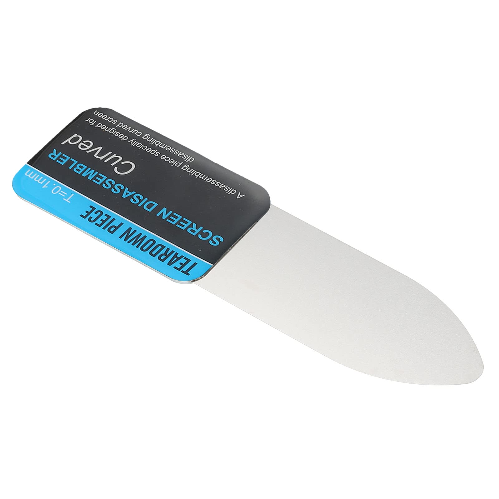 PATIKIL Flat Curved Spudger Pry Blade Professional Stainless Steel Metal 0.1mm Ultra Thin Pry Opening Tool for Mobile Phone Repair