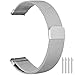 Vetoo 22mm Mesh Metal Milanese Replacement Watch Bands - 1pc Silver