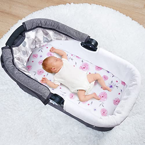 PHF 3 Pack Soft Sheets, Floral Comfy Polyester Cradle Sheets