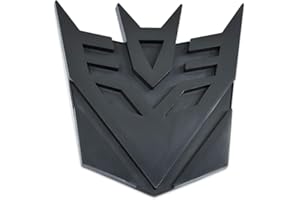 THE MASONIC EXCHANGE Transforming Auto Robot Decepticon Auto Emblem - [Black][5'' Tall]
