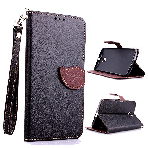 Nexus 6 Case,XYX [Kickstand] Google Nexus 6 Case [Black, Leaf Buckle],[Card Slot][Flip][Slim Fit][Wallet][Lanyard] Premium Protective Case for Google Nexus 6 / Motorola Nexus 6 [Black]