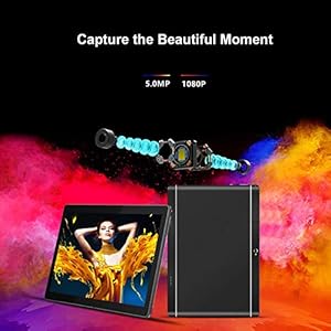 10 inch Google Android 8.1 Tablet Unlocked Pad with Dual SIM Card Slot 10.1" IPS Screen 4GB RAM 64GB ROM 3G Phablet Built-in Bluetooth WiFi GPS Tablets (Black) - immagine 5