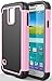 E LV Hybrid Slim Shock-Absorption / Impact Resistant Dual Layer Defender Case for Samsung Galaxy S5 – [BABY PINK]