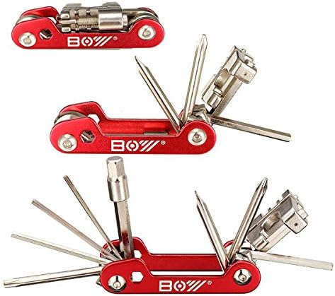 11 In 1 Multi Bicycle Repair Tool Screwdrivers Kit T25 Spanner With Chain Rivet Remover by Babyfirstshop