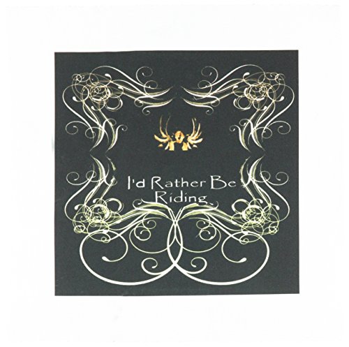 3dRose qs_59146_4 A Design for People Who Ride Motorcycles Id Rather Be Riding Quilt Square, 12 by 12-Inch