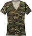 Joe's USA Ladies Camo V-Neck Tees in 5 Colors Sizes: XS-4XL