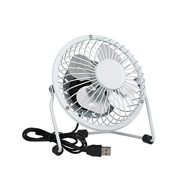 Invero® Mini USB 4-Inch Tilting Desktop Cooling Fan with Metal Shell and Aluminium Blades ideal for Home, Office…