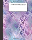 Composition Notebook: Faux Iridescent Foil Glam College Ruled Notebook Lined School Journal