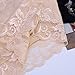 Tinksky 3pcs Women's Floral Lace Stretchy Strapless See Through Bandeau Tube Top with Bra - Size M.