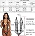 Avidlove Women Lingerie V Neck Lace Teddy Bodysuit Backless Babydoll Rose Red Small