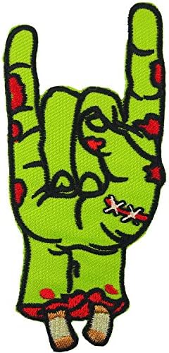 Frankenstein Hand I Love You Sign Embroidered Iron on Patch