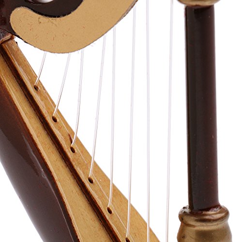Dolity 1/6 Male Female Playing Harp Wooden for 12'' Hot Toys Side Show DID Figures - Thumbnail 4