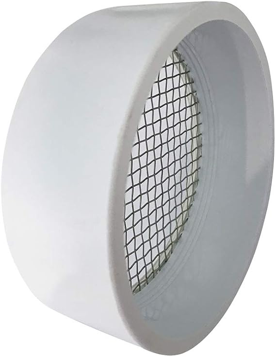 Raven R1510 4 inch PVC Termination Vent with Stainless Steel Screen, 4