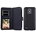 TabPow LG Stylo 3 Case,Weave Zipper Cash Slot, Card Slots, Button, Leather Wallet Case Cover with Detachable Case for LG Stylo 3/ LG Stylo 3 Plus - Weave Black