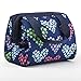 Fit & Fresh Kids' Riley Insulated Lunch Bag with Zipper, Cute School Lunch Box for Girls, Navy Heart Flowers