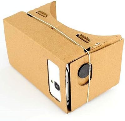N-K VR Headset Cardboard 3D Glasses Resin Lenses for Movies Games Black 21x8x9cm