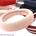 Hair Ties Elastics Bands Ponytail Holders with Cotton and Nylon Cloth Fabric with Thick Soft Stretch Seamless No Crease Damage and Pull for Women Accessories