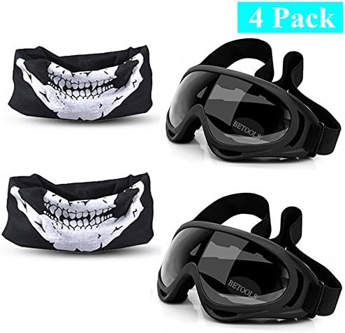 2-Sets Tactical Mask and Goggles for Nerf Guns N-Strike Elite Series Foam Gun Blaster Face Mask Eye Shield Goggles (2 Masks, 2 Adjustable Goggles)