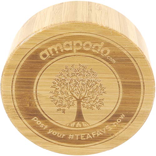 amapodo Teeflasche aus Glas mit Sieb - 400ml Tee Flasche Teekanne to go - Trinkflasche doppelwandig aus Borosilikatglas – Bild 8