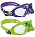 Aqua Sphere Kids Seal 2 Pack Swim Goggles, Violet + Aqua