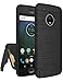 Moto G5 Plus Case,KAKA[Card Slot Holder]Slim Fit Shockproof Dual Layer Protection Wire-Drawing Anti-Scratch Case Impact Resistant Bumper Protective Case Cover with Kickstand for Moto G5 Plus,Black