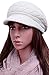 Odema Womens Knit Wool Hats with Visor Warm Skull Beanie Caps for Winter