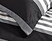 Utopia Bedding 3PC Duvet Cover Set 1 Duvet Cover with 2 Pillow Shams - Comforter Cover with Button Closure - Soft Brushed Microfiber - Shrinkage & Fade Resistant, Easy Care (Queen, Stripe)
