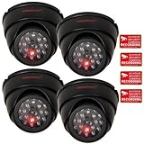 VideoSecu 4 Pack Dome Dummy Fake Infrared IR CCTV