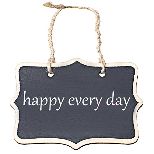 image for Pengxiaomei 12 Pcs Mini Rectangle Chalkboards, Double Sided Hanging Si