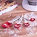 Ceramic Measuring Spoons Set - Red Mason Jar Cute Kitchen Accessories for Baker Gifts - Tablespoon Measuring Spoon for Cute Baking Accessories - Decorative Measuring Spoons Gift for Bakers (Set of 4)
