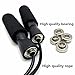 Ziyue Fitness Jump Rope Premium Speed Rope for Crossfit WOD, Boxing and Fitness (Black)